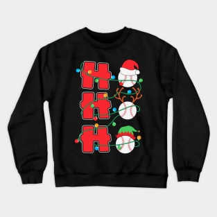 Ho Ho Ho Baseball Christmas Gift Crewneck Sweatshirt